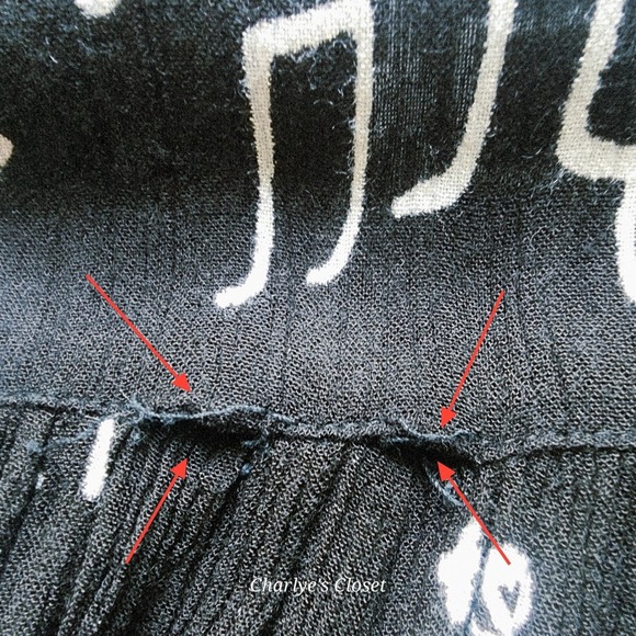 Boho Abstract‎ Figure Print Black White Rayon Midi Maxi Dress Size M - Picture 6 of 6